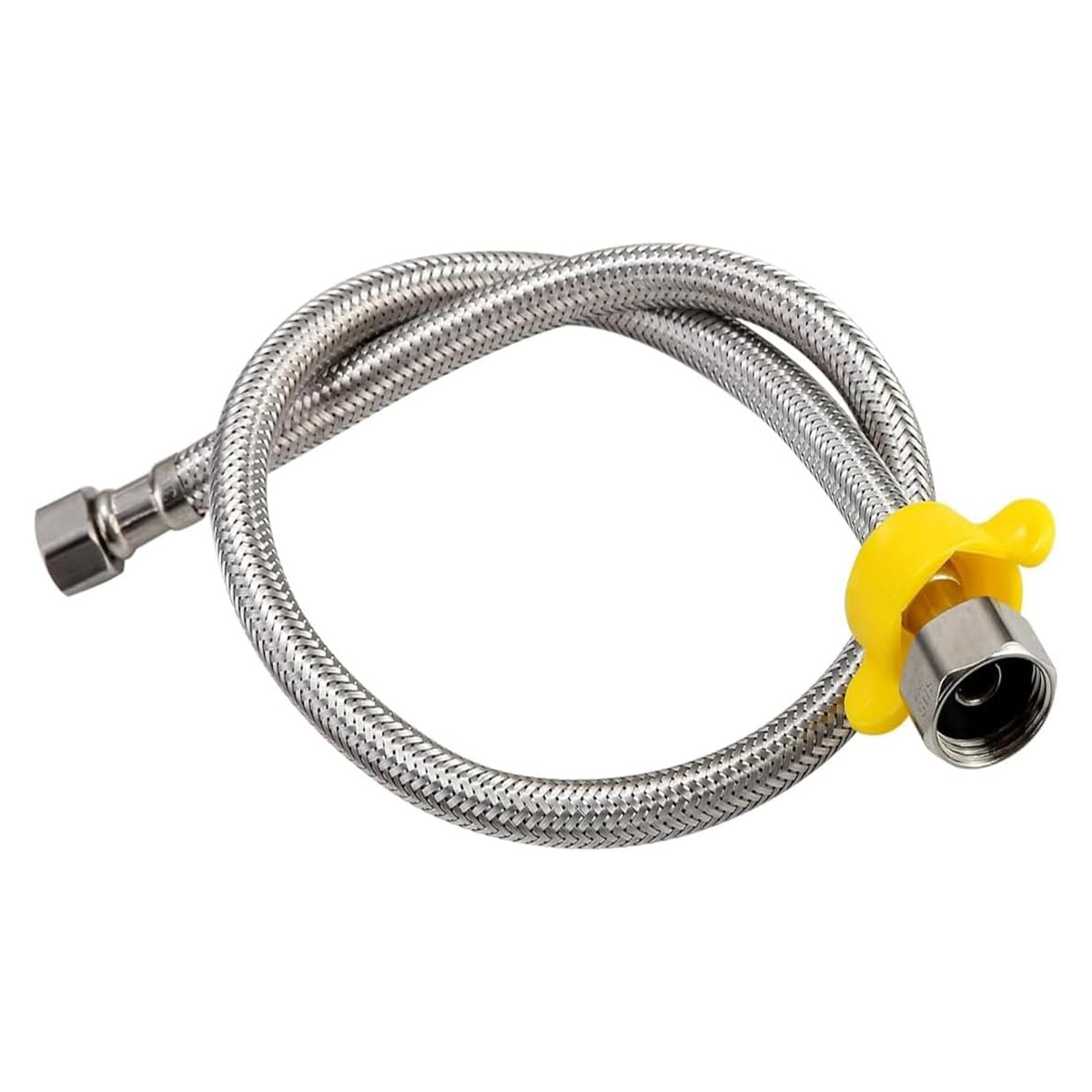 Eurospring 304 stainless steel braided chrome flexible hose with EPDM inner liner — shared image for EP-02, EP-03 and EP-04 in 2/3/4 foot lengths