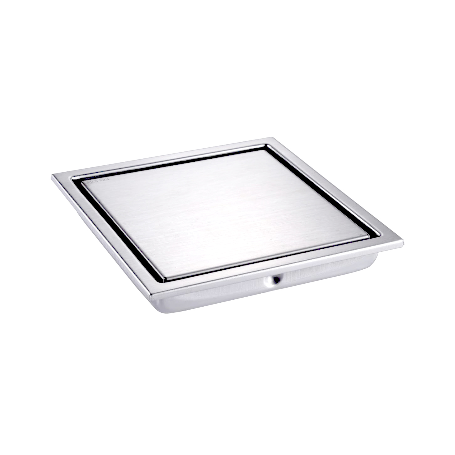 Eurospring SD-01 15x15cm brushed 304 stainless steel hidden-tile square floor drain