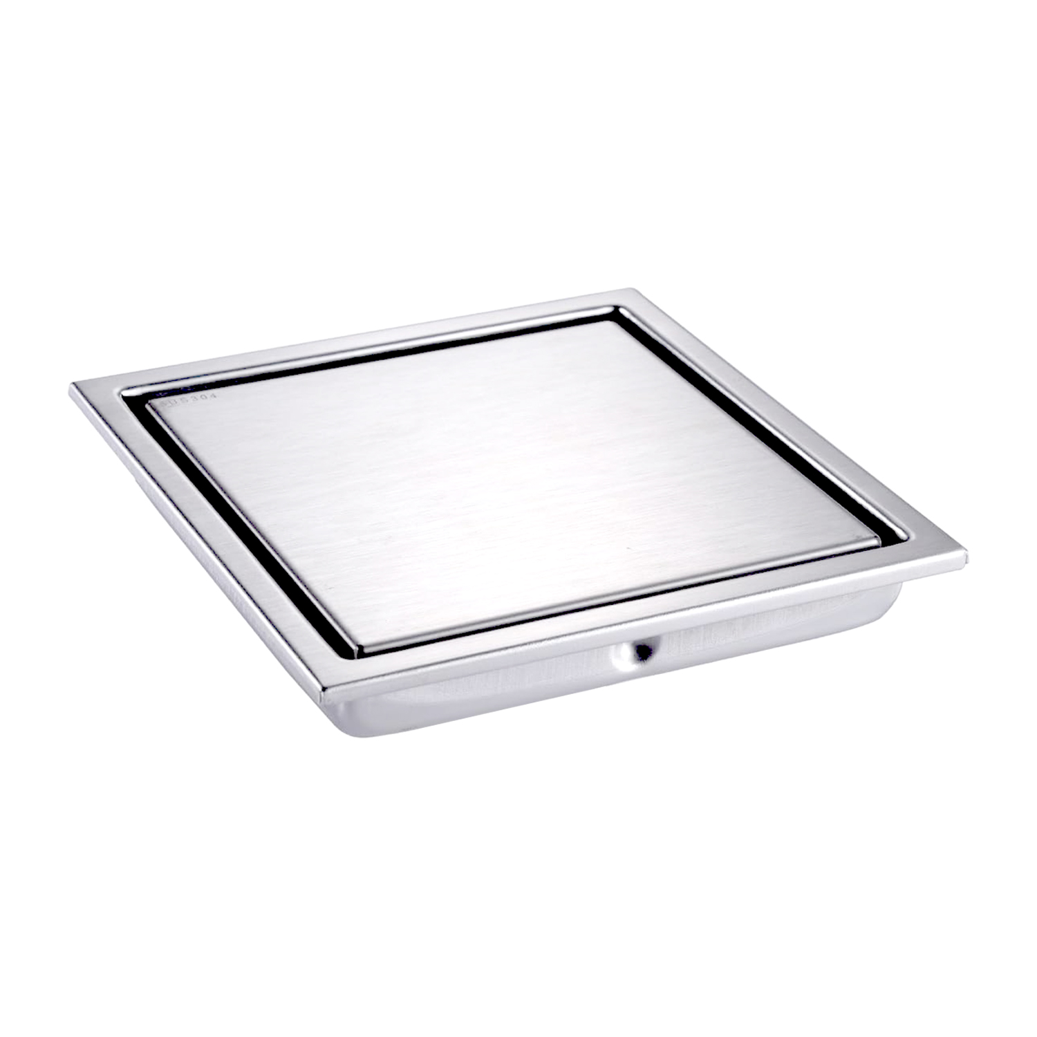 Eurospring SD-02 20x20cm brushed 304 stainless steel hidden-tile square floor drain