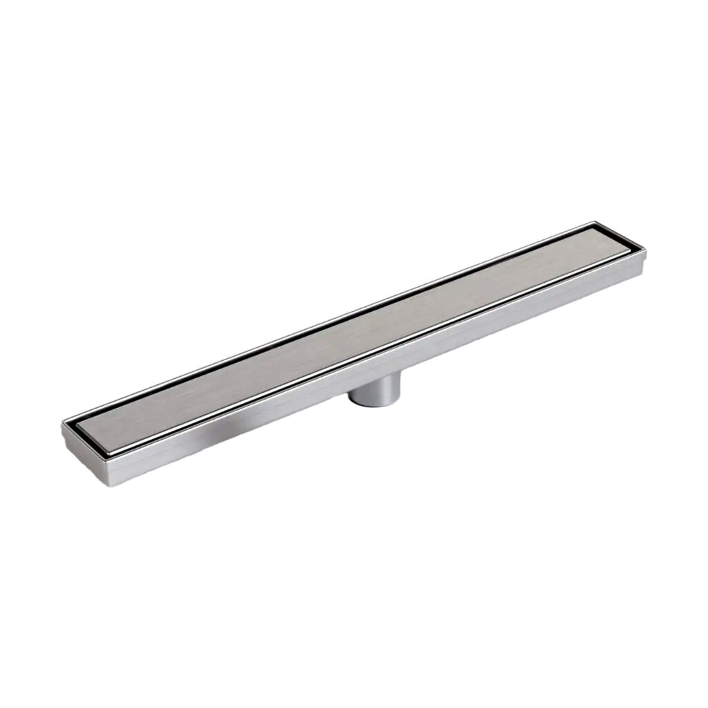 Eurospring SD-04 10x45cm brushed 304 stainless steel hidden-tile linear floor drain