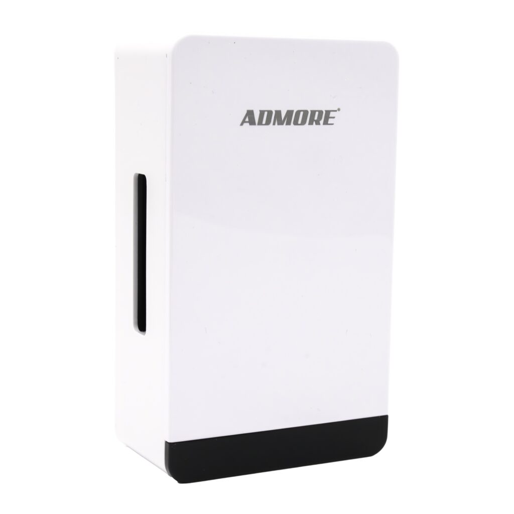 Admore A-DB09 electronic ding-dong door chime in white PVC, wired AC single-tone wall-mount unit