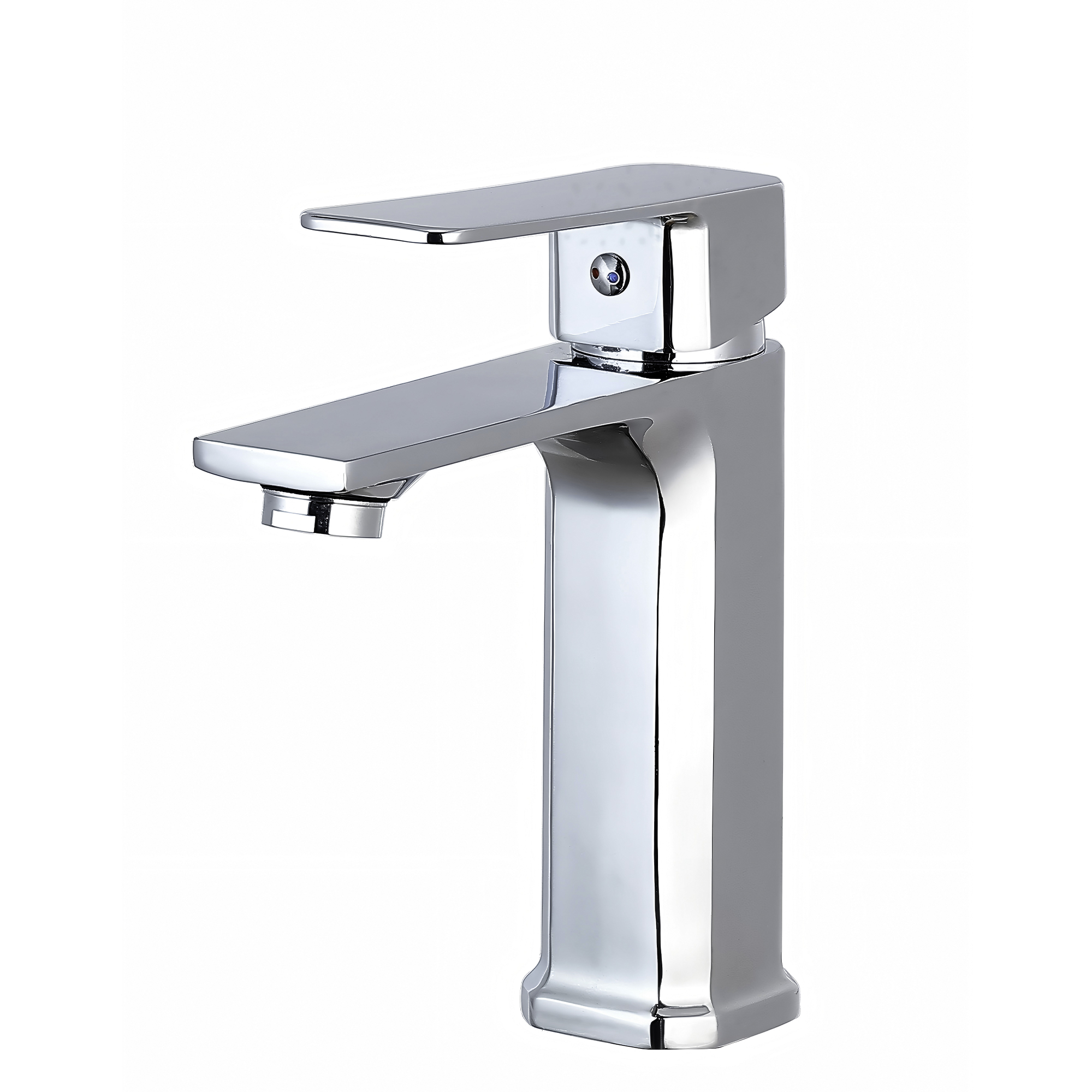 Eurospring Modern Square Wash Basin Mixer Tap — Solid Brass, Chrome (E-BM1)