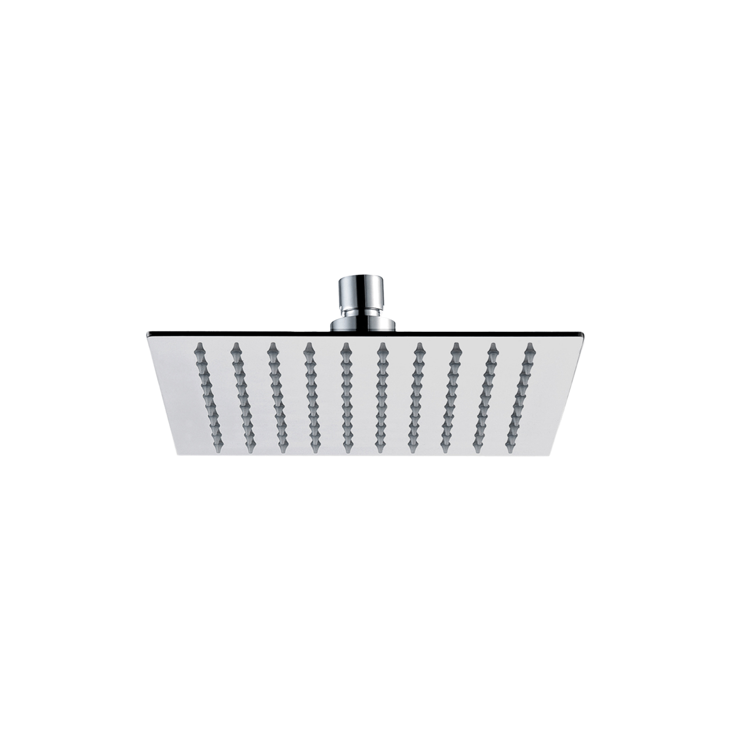 Eurospring SH-15 8 inch square stainless steel rain shower head with chrome finish