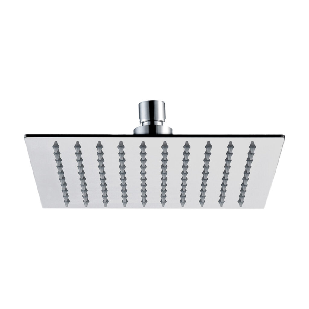 Eurospring SH-17 12 inch square 304 stainless steel rain shower head with chrome finish
