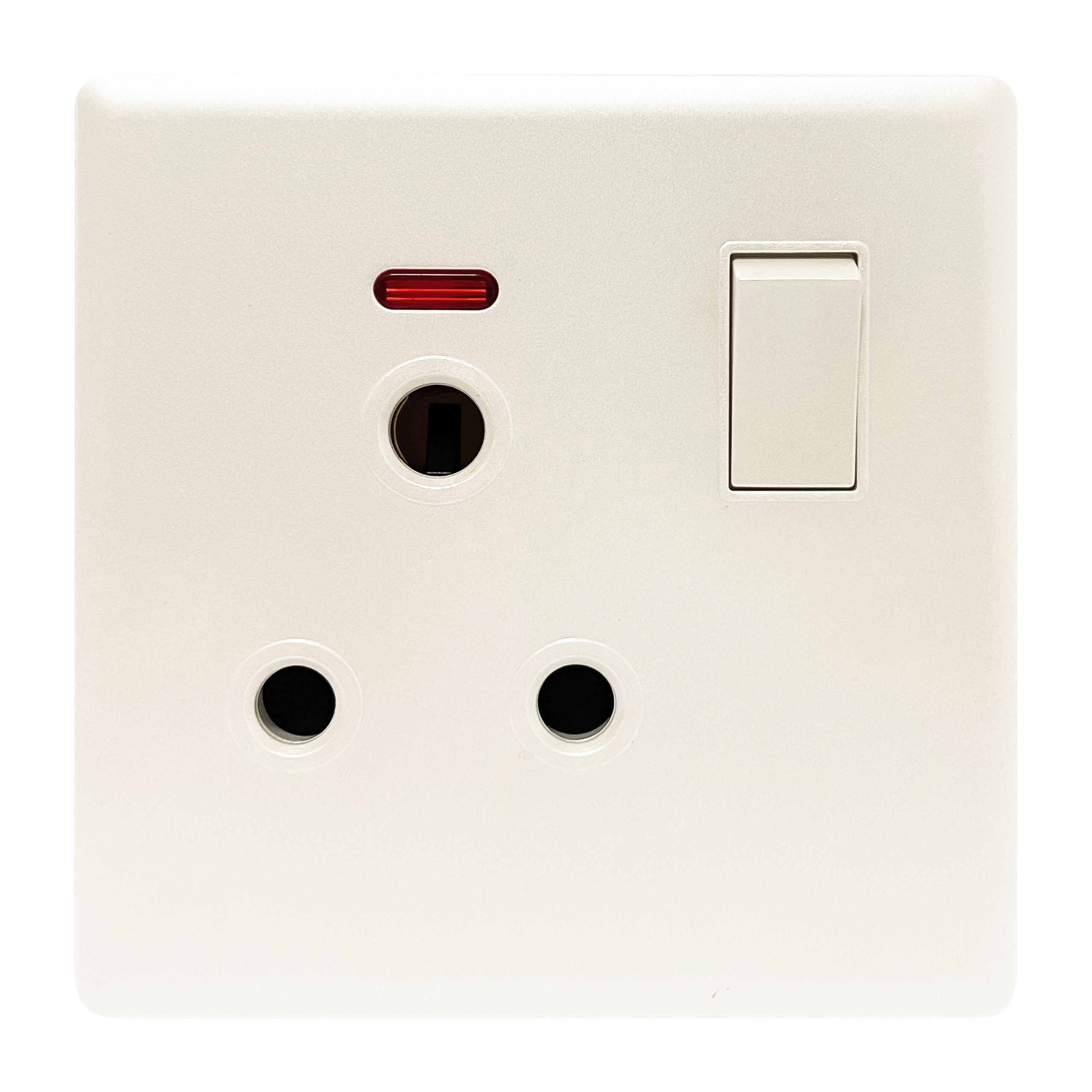 Admore 15A 1 Gang Switched Socket — Elegant Range Pearl White (PP429)