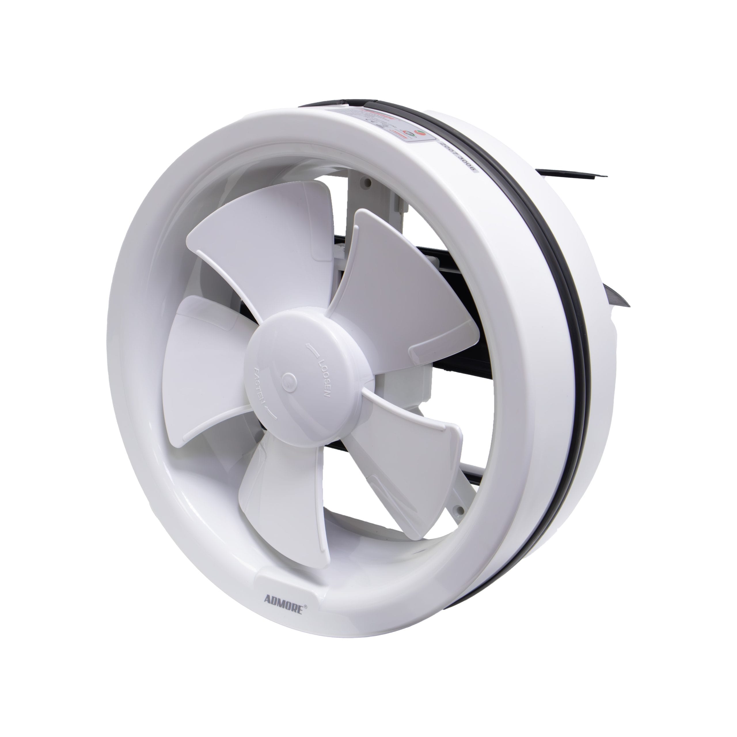 Admore 6" Round Glass Exhaust Fan — Gravity Shutter, 153 CFM (A-SC15)