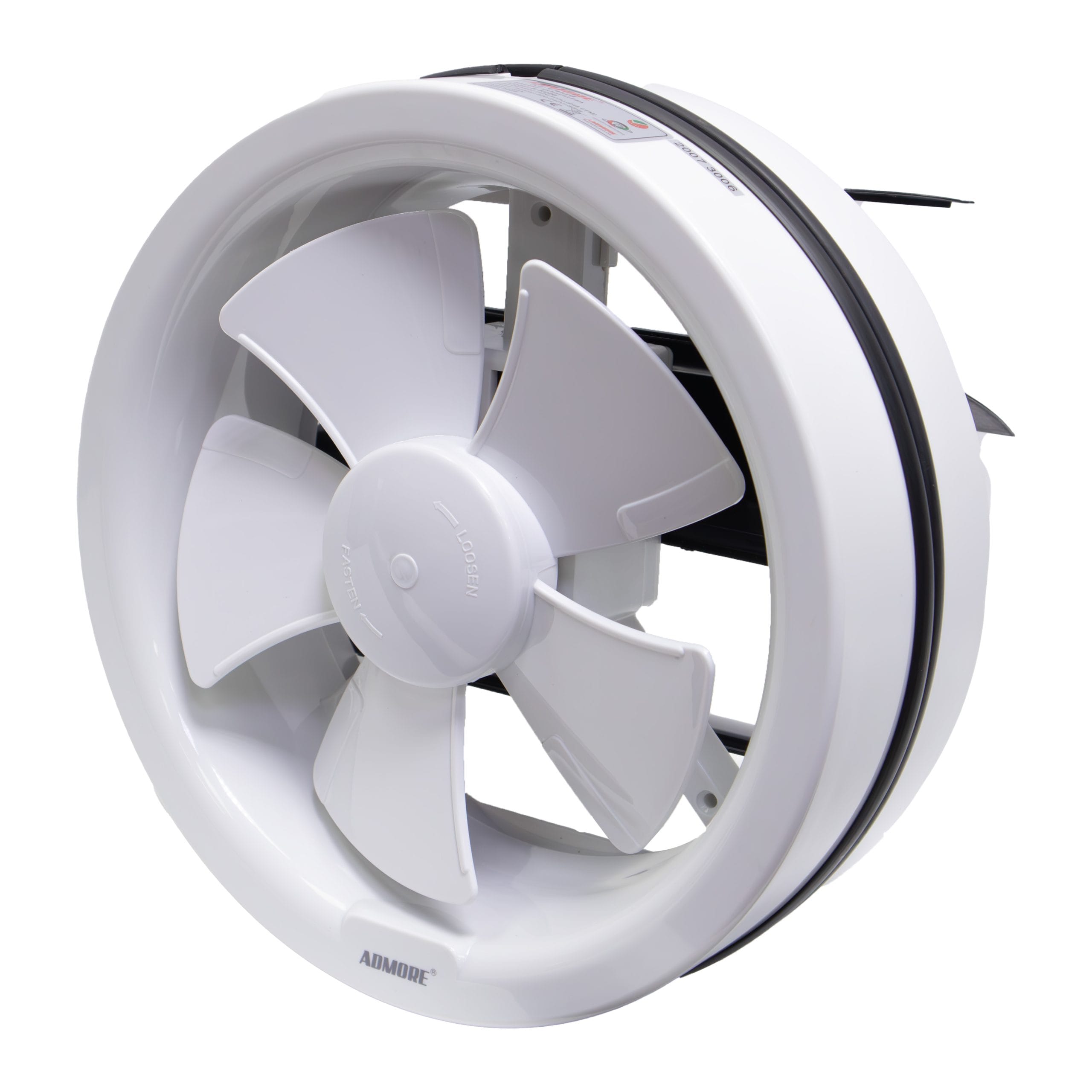 Admore 8" Round Glass Exhaust Fan — Gravity Shutter, 146 CFM (A-SC20)