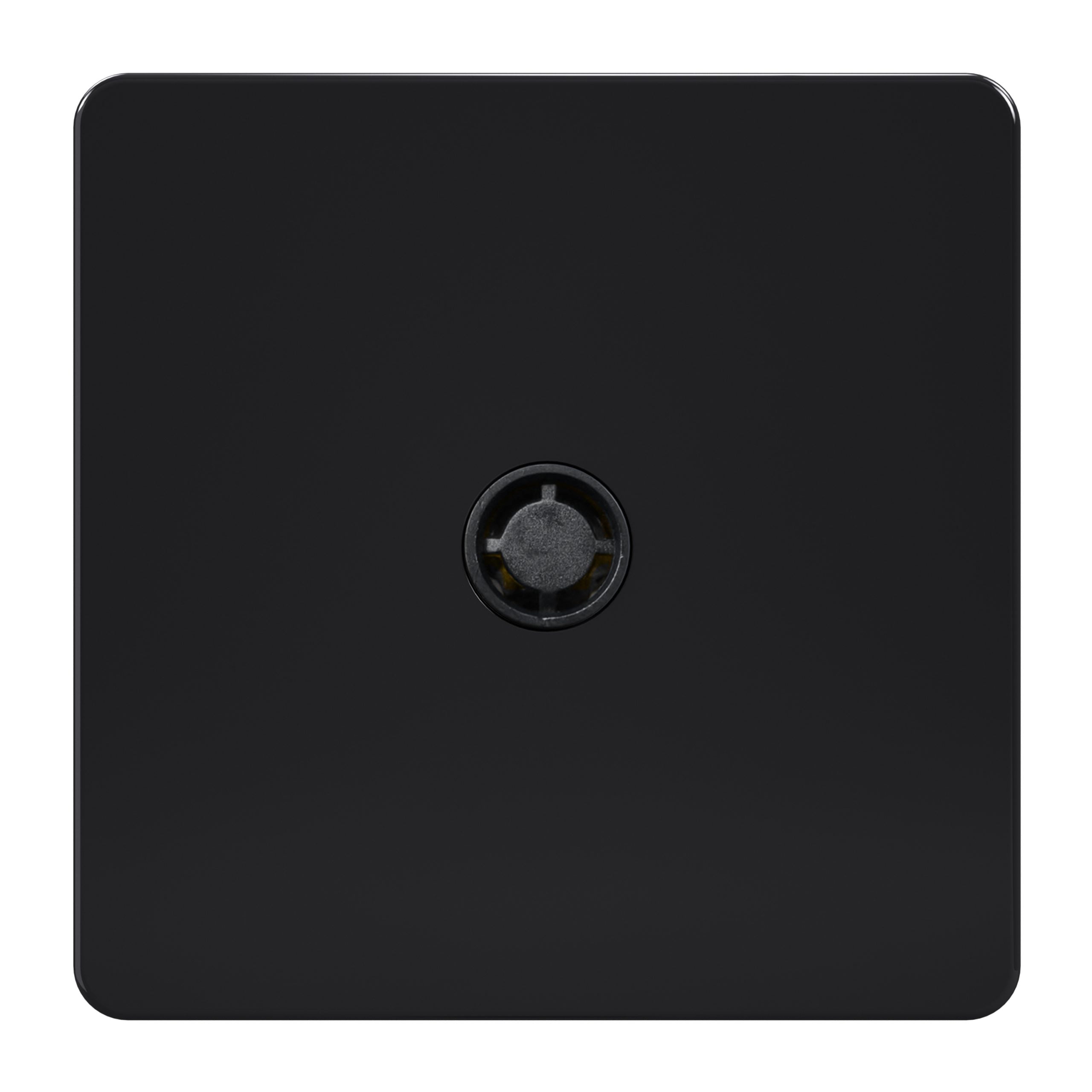 Admore 1 Gang 1-Hole Blank Plate — Black Nickel Metal Series (AB401H1)