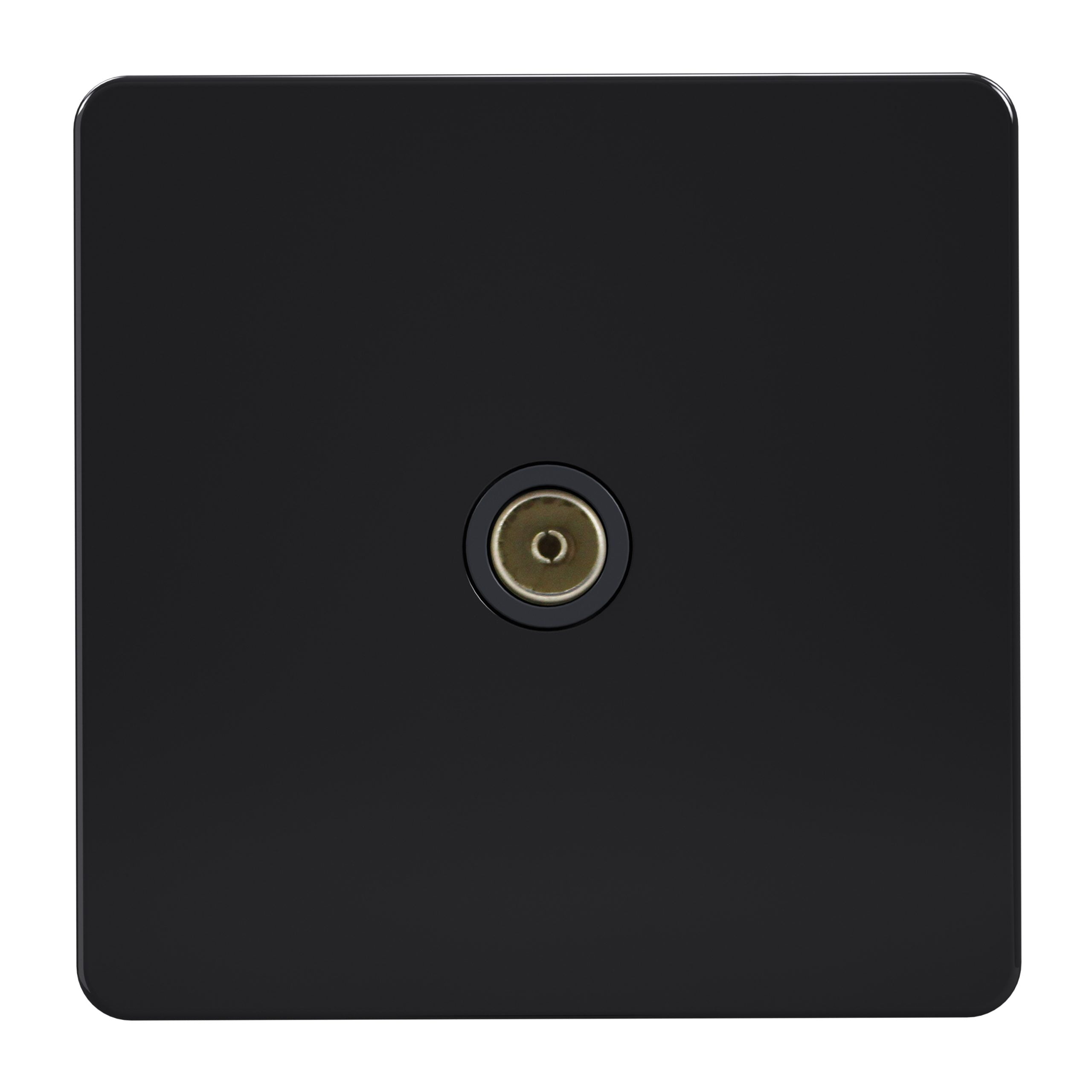 Admore TV Socket — Black Nickel Metal Series (AB432)