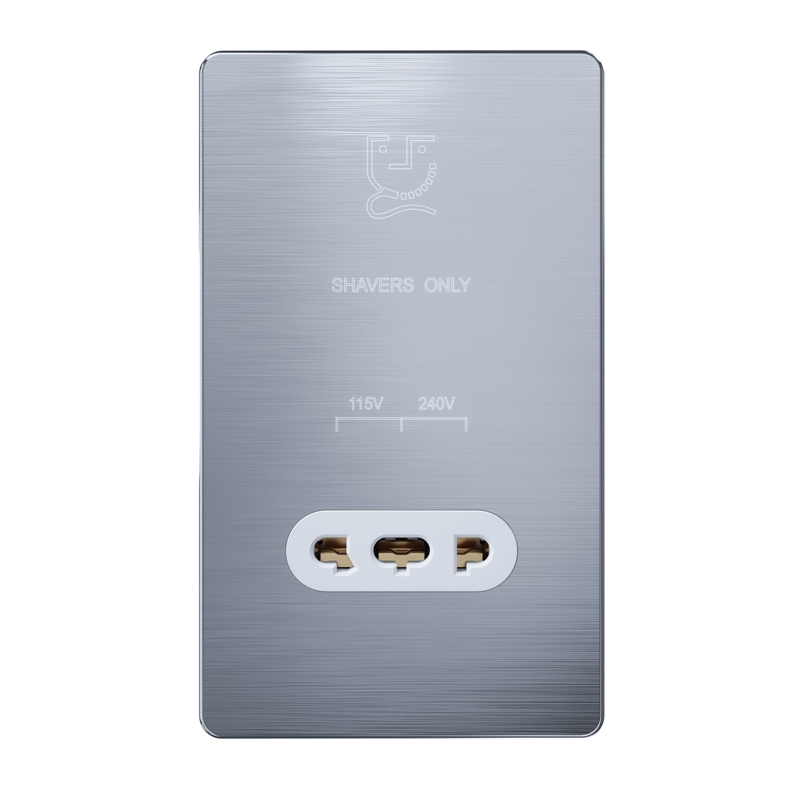 Admore Shaver Socket — Chrome Metal Series (GB0058)