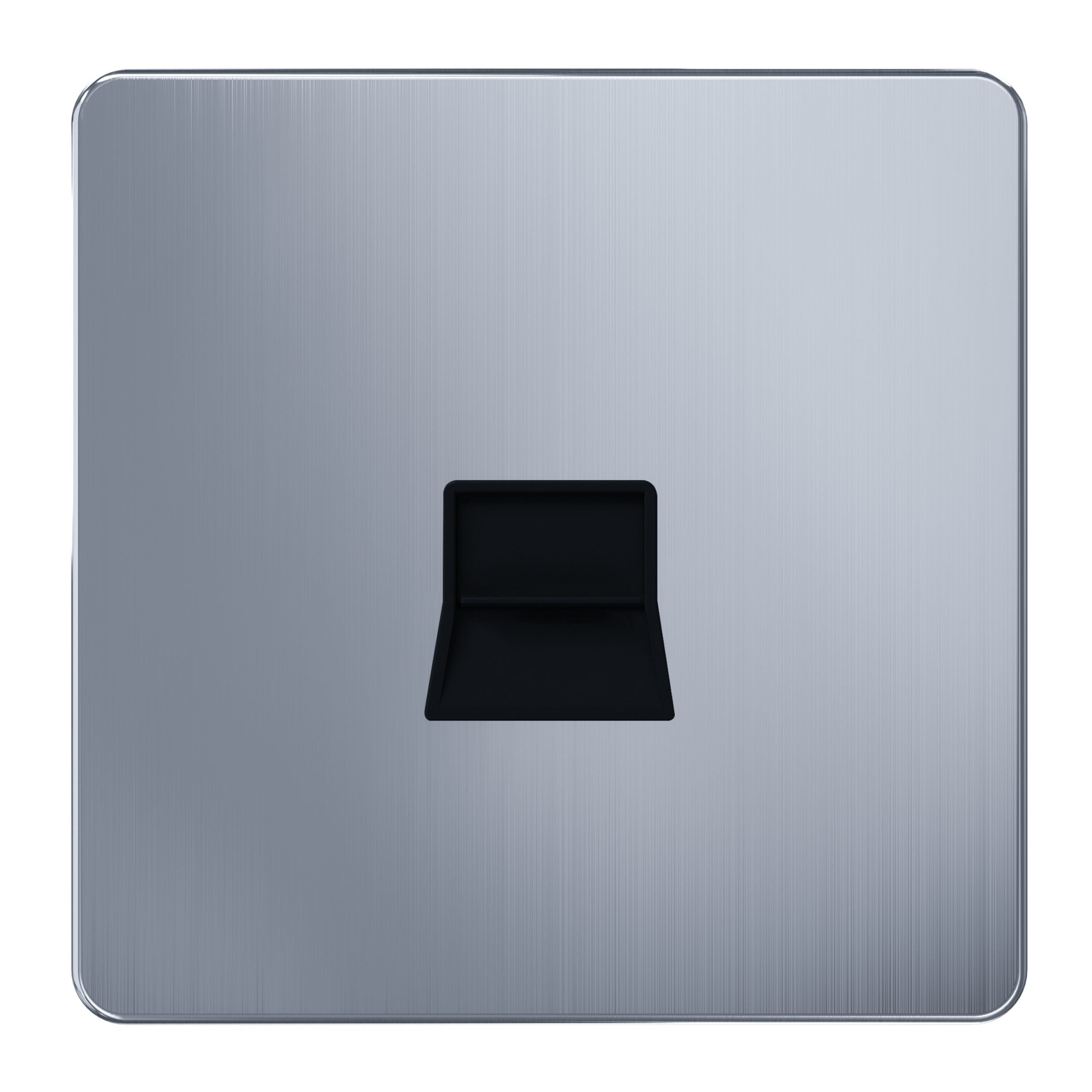 Admore 1 Gang Telephone Socket — Chrome Metal Series (AC438)