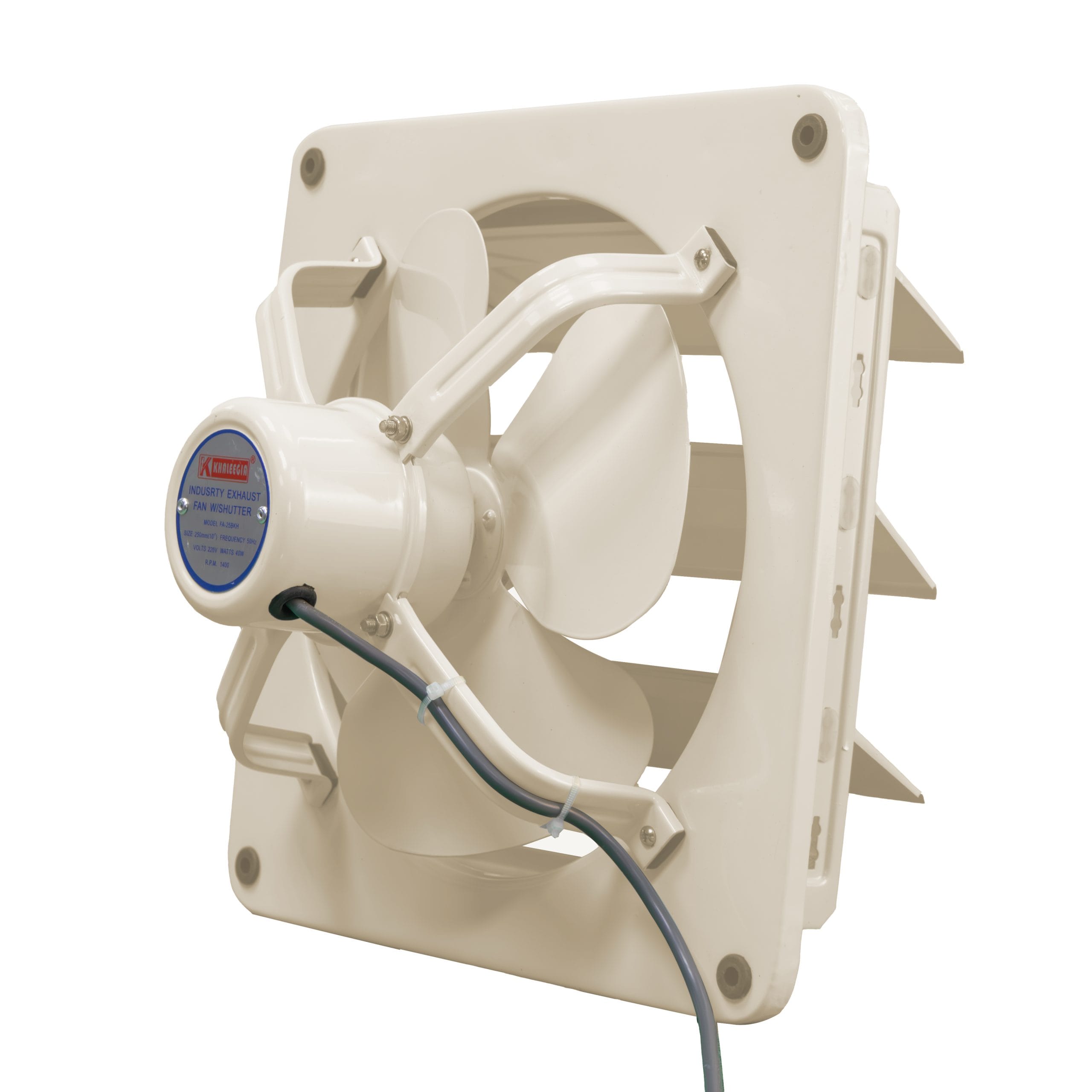 Khaleegia 10" Heavy Duty Wall Exhaust Fan — Stainless Steel, 447 CFM (FA-25BKH)
