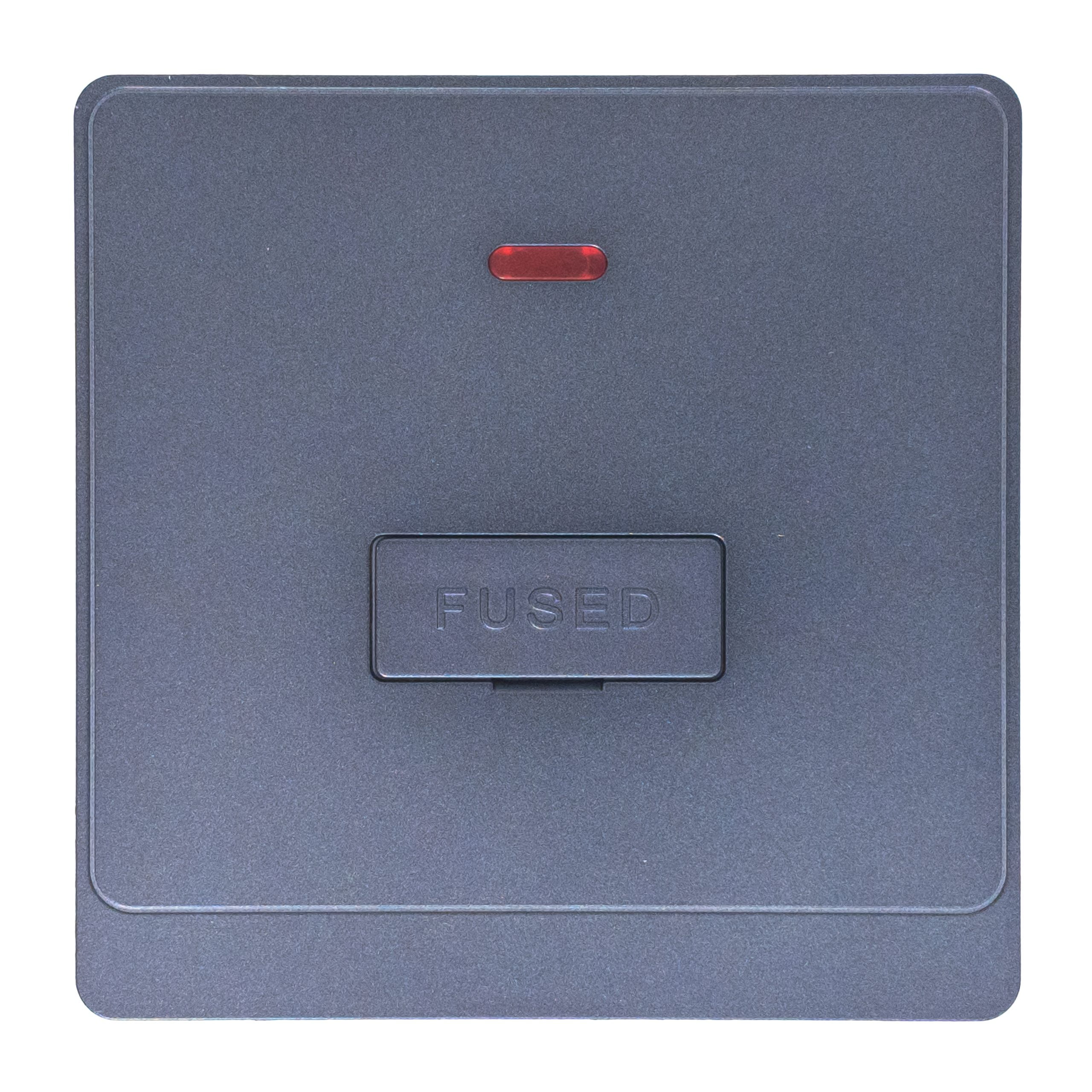 Admore 3A Fused Connection Unit with Neon — PC Classic Range Grey (P-S218)