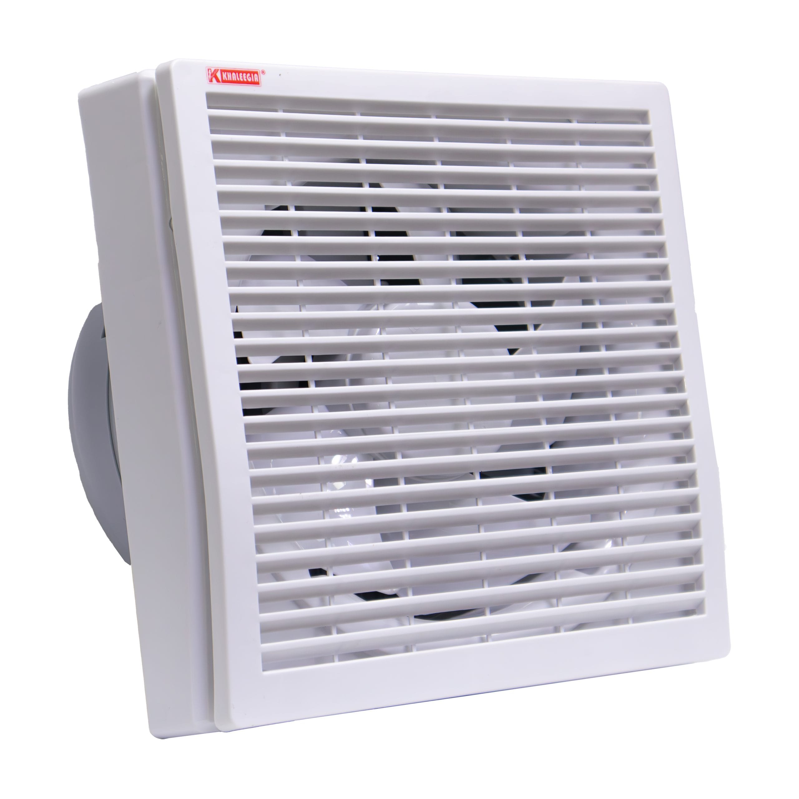 Khaleegia 8" Square Glass Exhaust Fan — Auto Shutter, 307 CFM (K-F8)