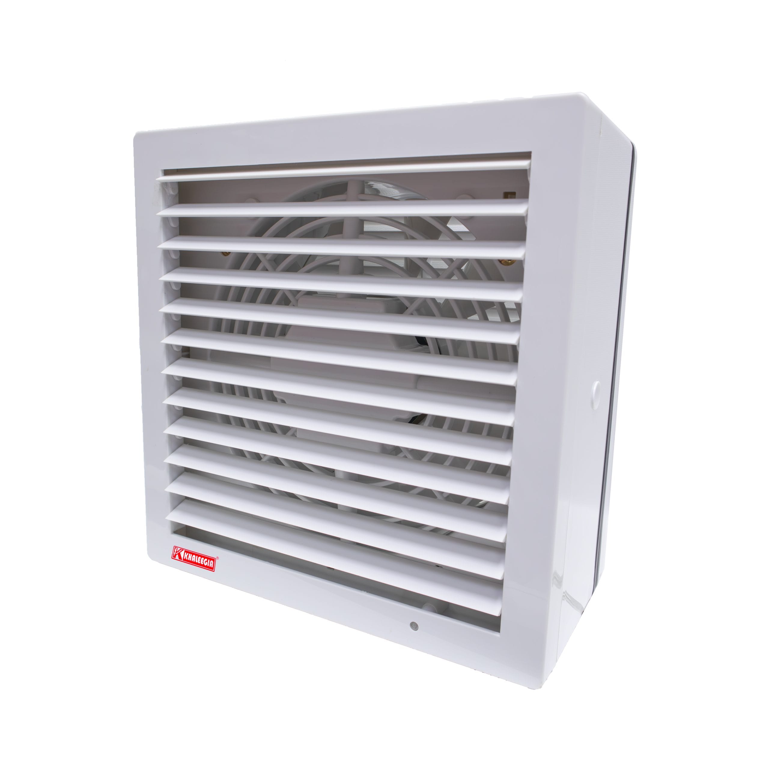 Khaleegia 6" Square Glass Exhaust Fan — Auto Double Shutter, 177 CFM (K-M6)