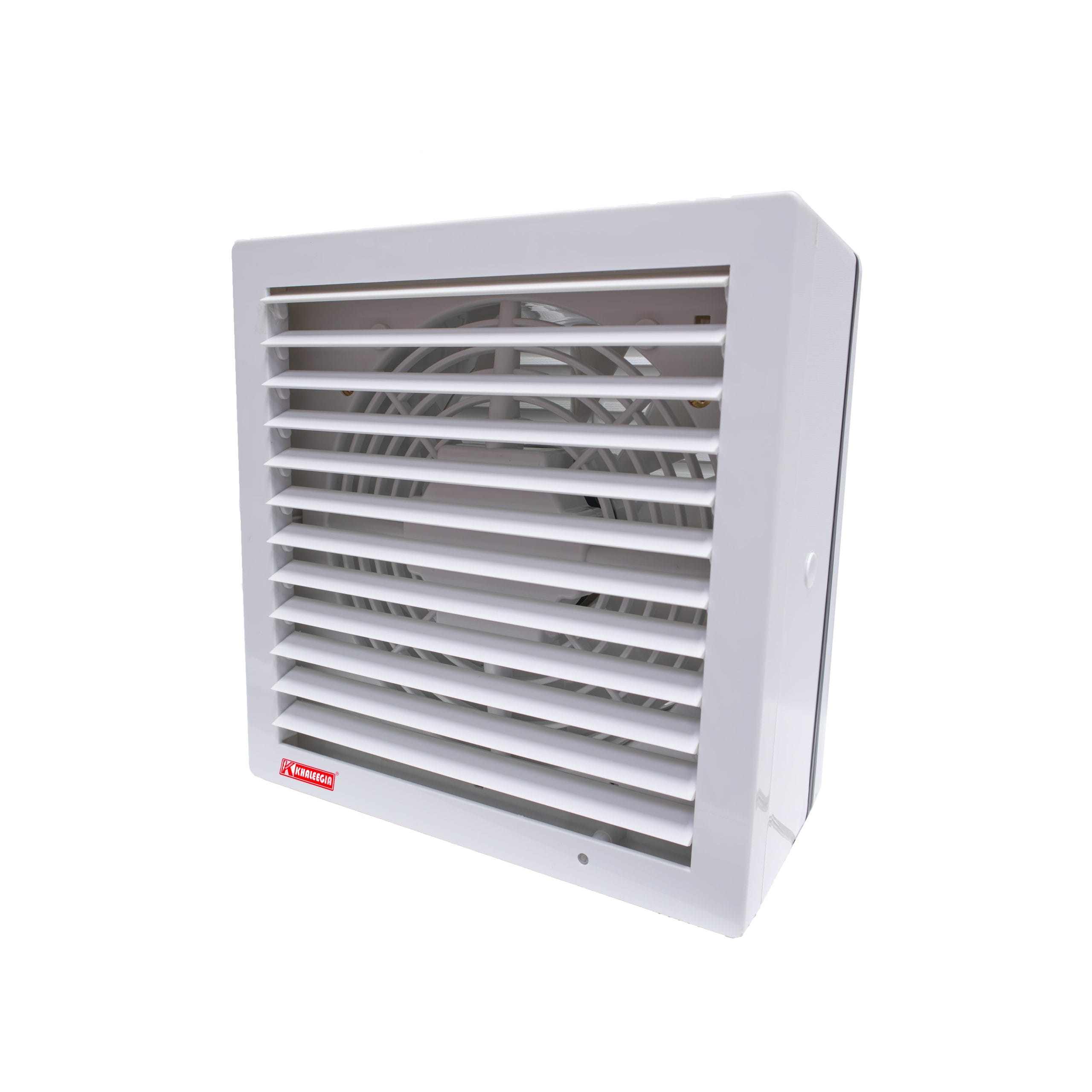Khaleegia 4" Square Glass Exhaust Fan — Auto Double Shutter, 59 CFM (K-M4)