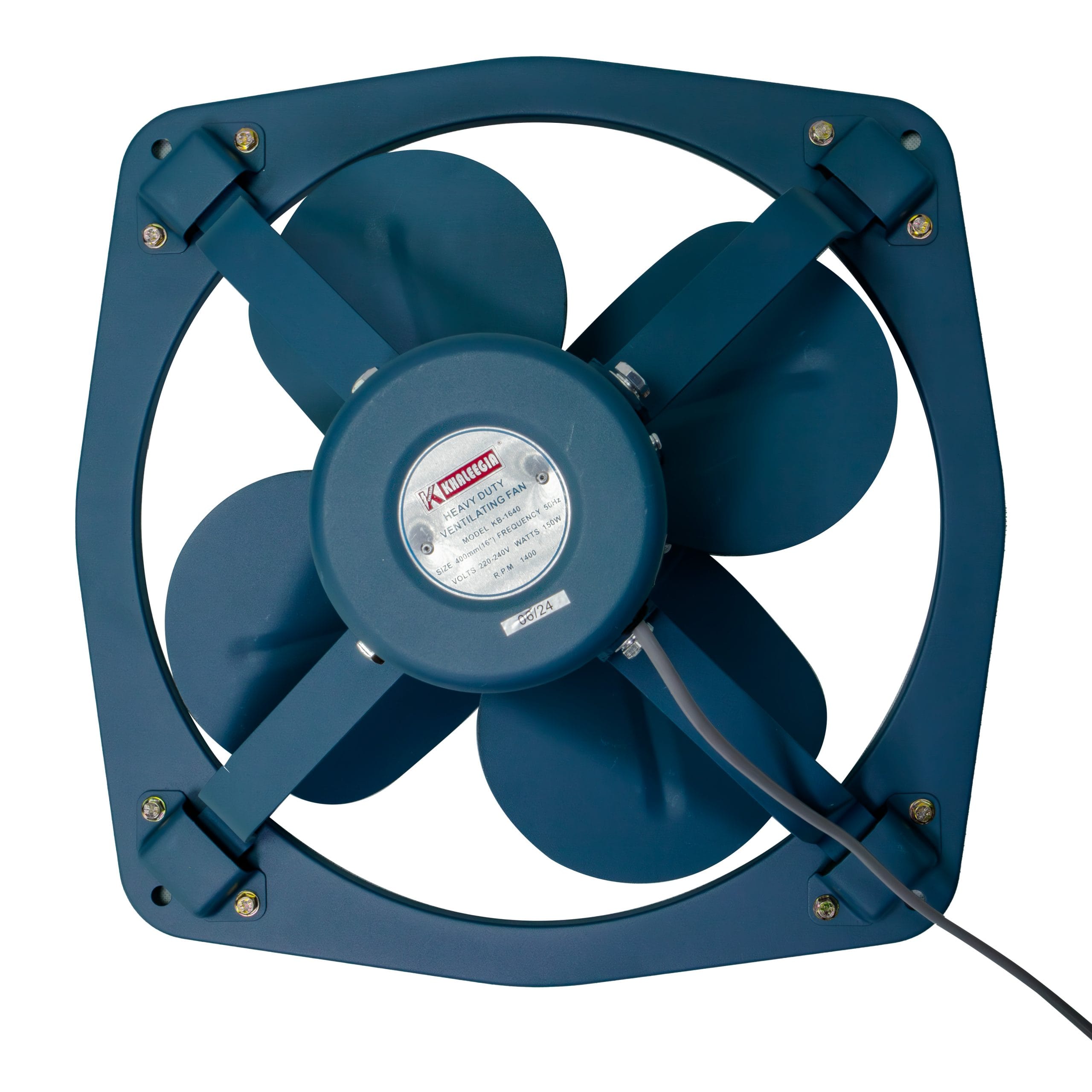 Khaleegia 16" Heavy Duty Wall Exhaust Fan — Metal Body, 2060 CFM (KB-1640)
