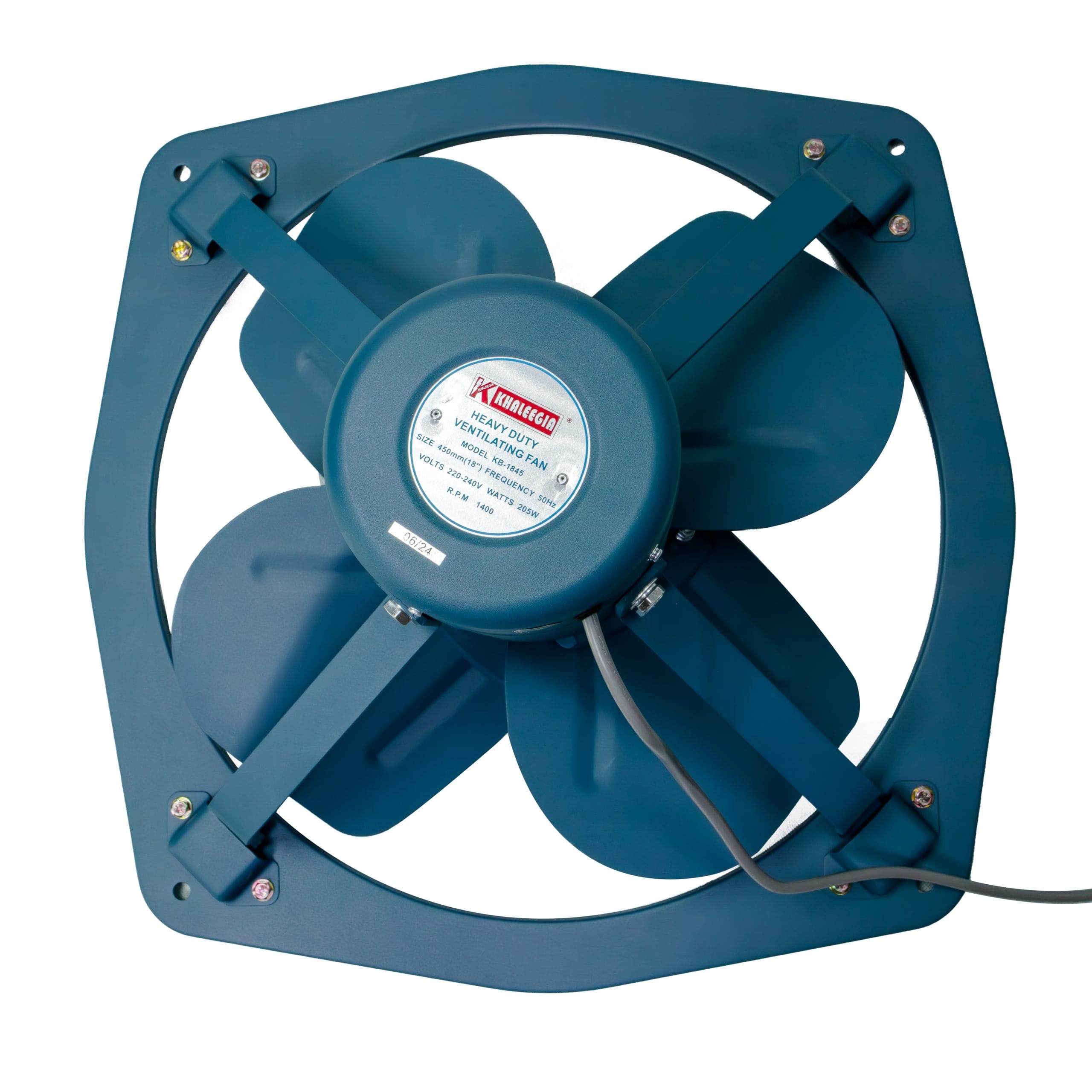 Khaleegia 18" Heavy Duty Wall Exhaust Fan — Metal Body, 3531 CFM (KB-1845)