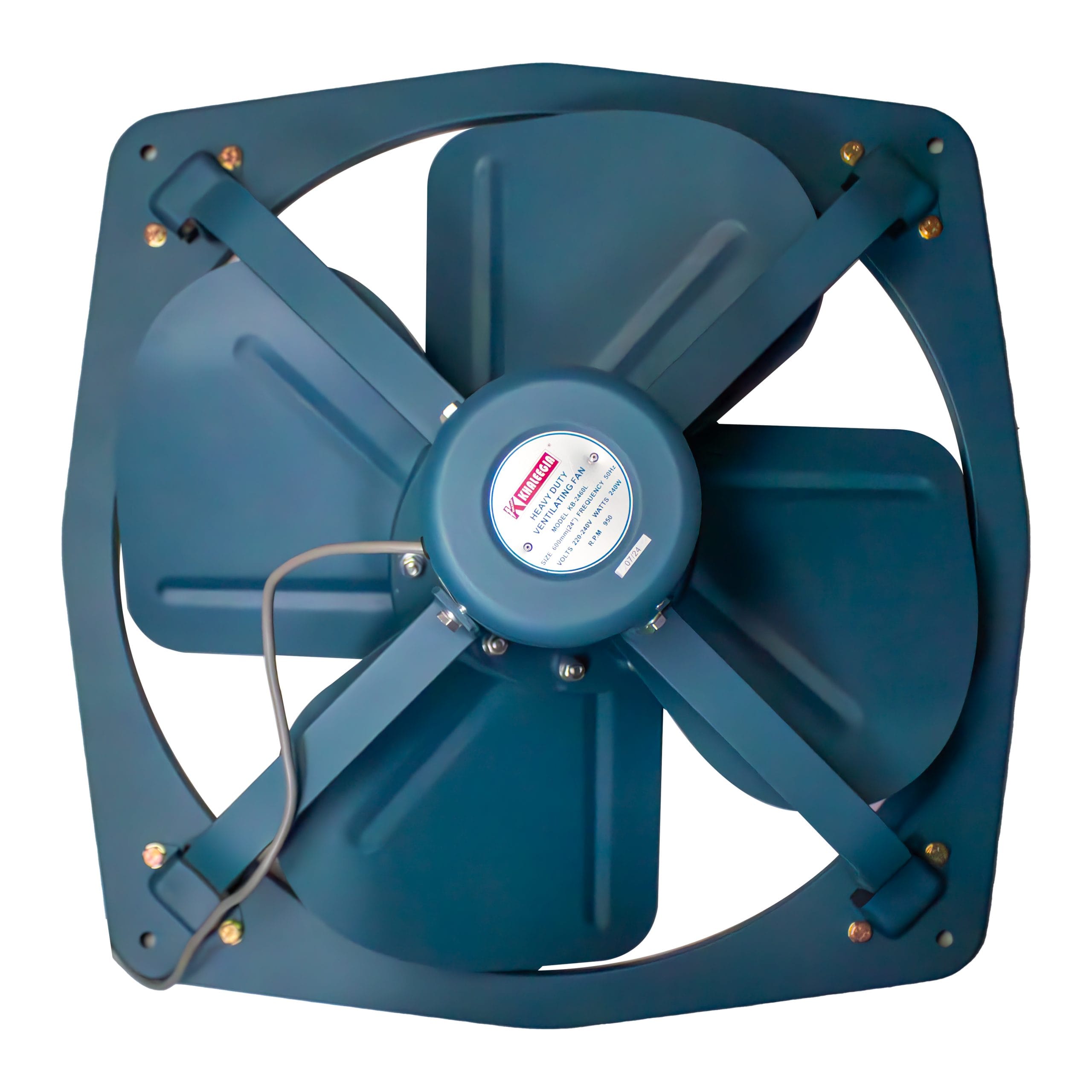 Khaleegia 24" 3-Phase Heavy Duty Wall Exhaust Fan — Metal Body, 4532 CFM (KB-2460)