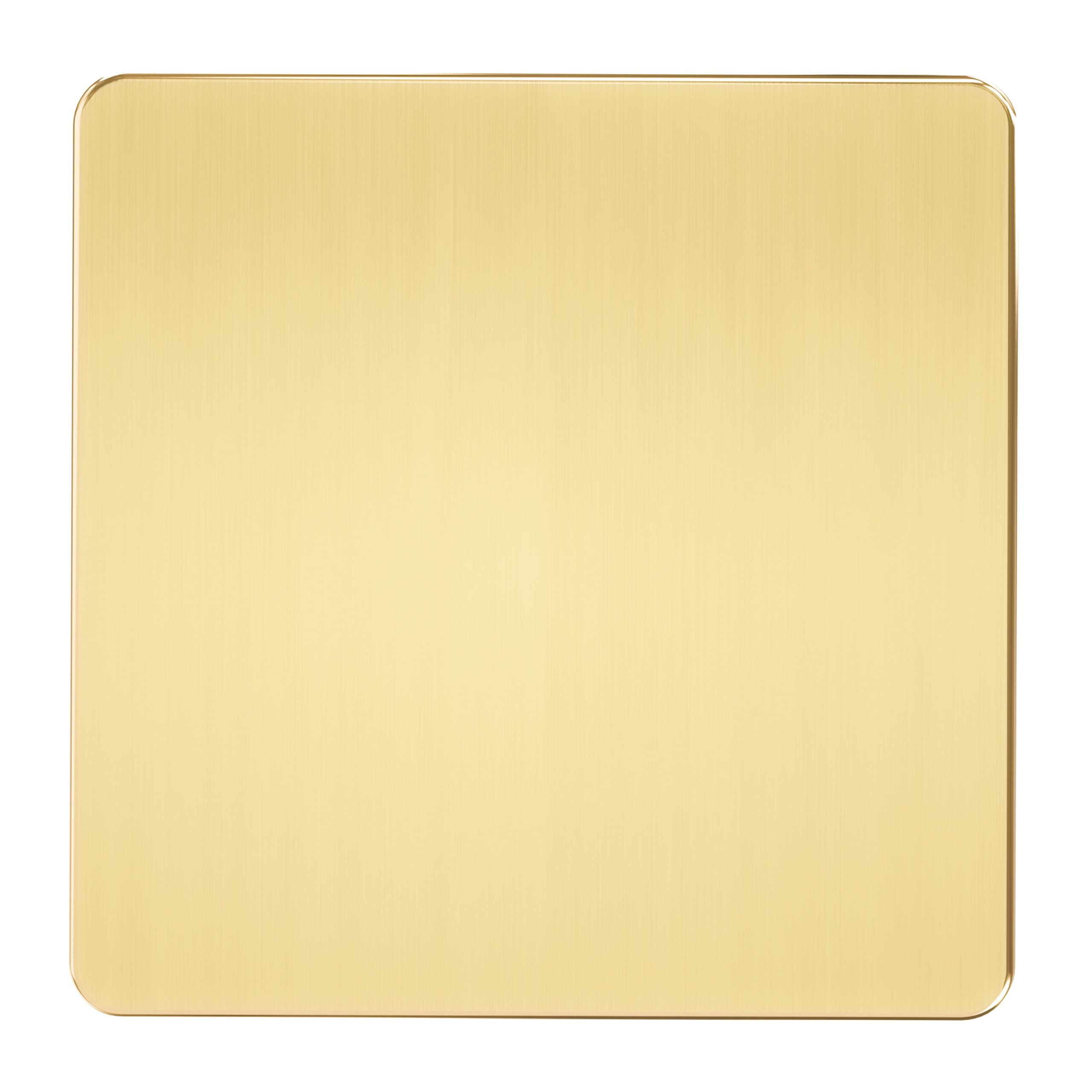 Admore 1 Gang Blank Plate — Gold Metal Series, Screwless Flat Plate (A401)