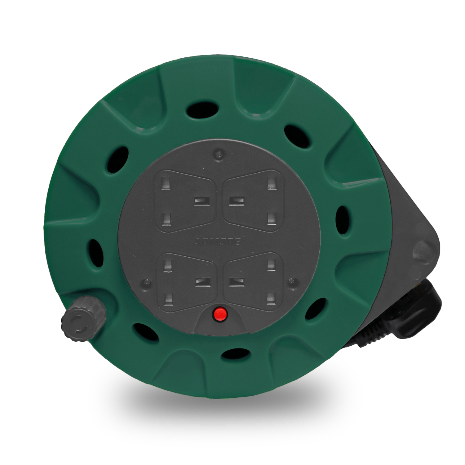 AER10 | Admore 10 meters Green & Black 4 Gang Retractable Socket Extension