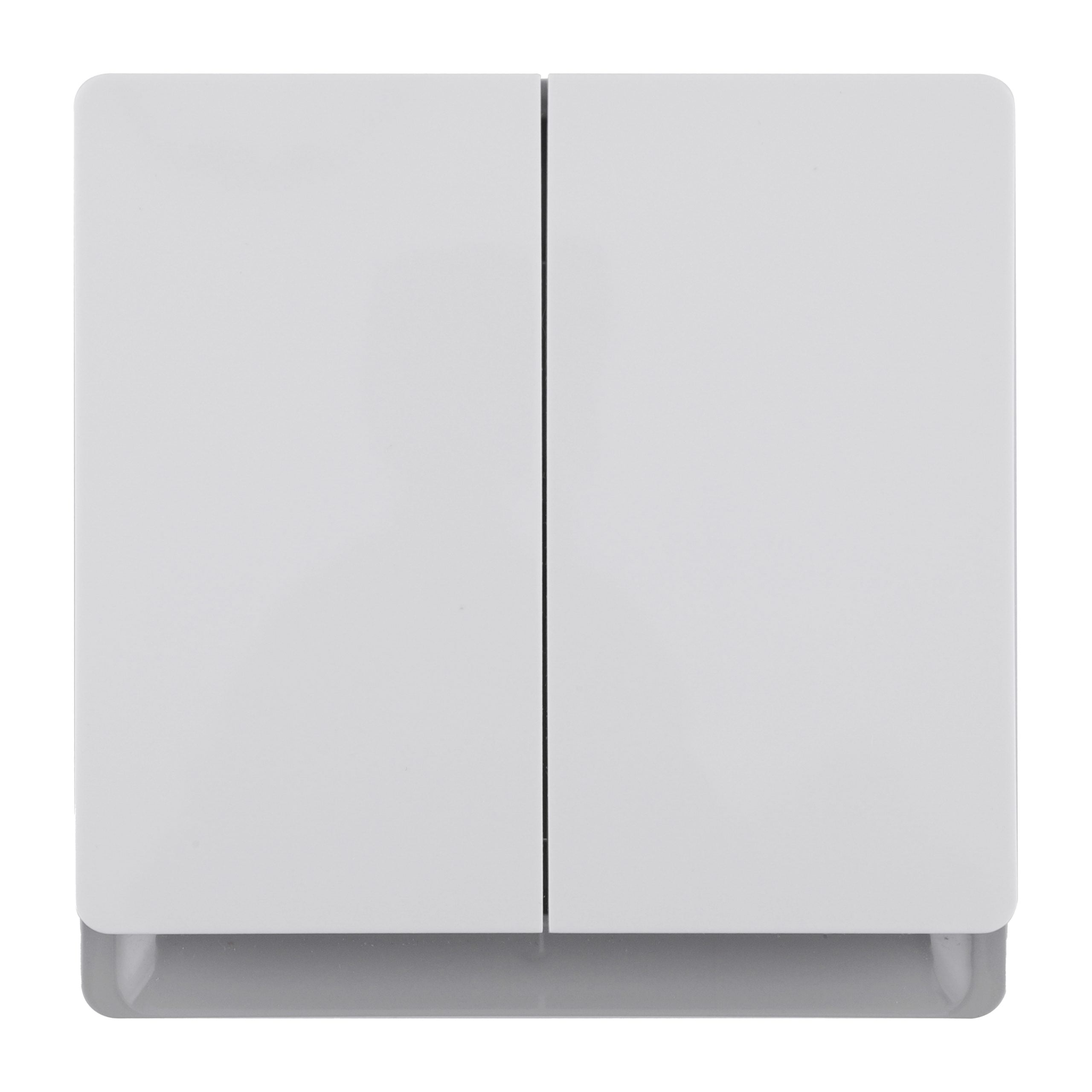 Admore 2 Gang 2 Way Switch — PC Royal Series White (P-R304)