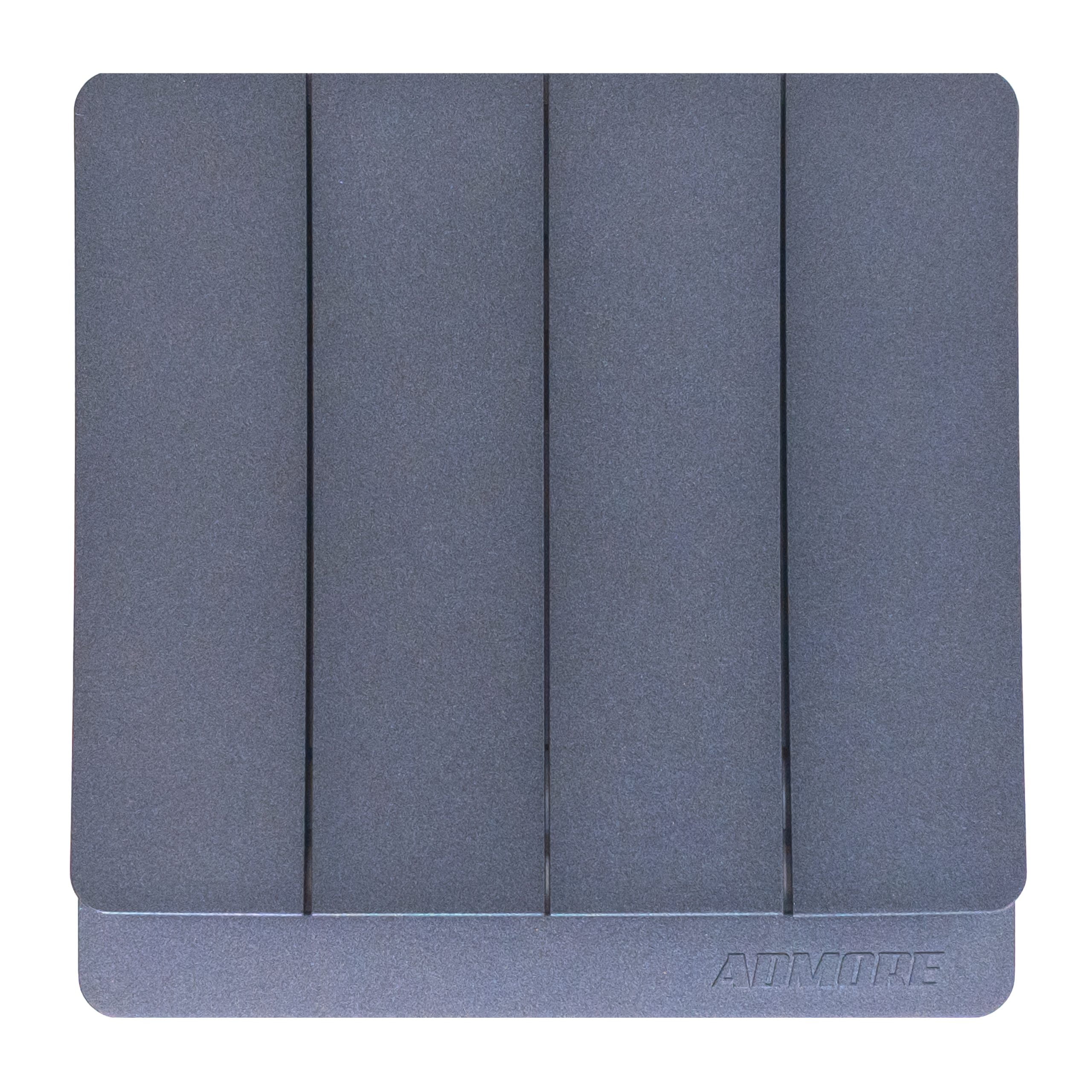 Admore 4 Gang 1 Way Switch (3x3) — PC Classic Range Grey (P-S313)