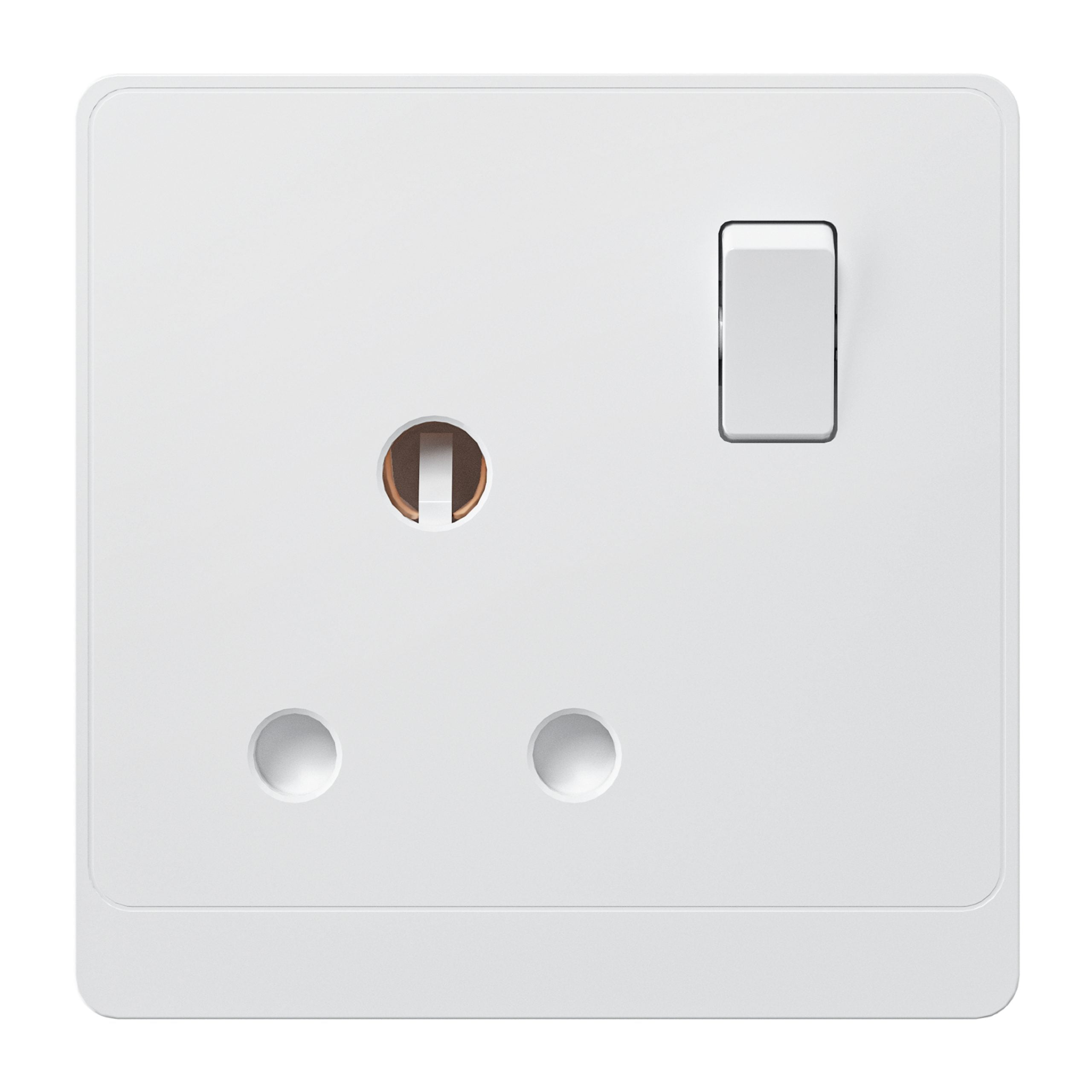 Admore 15A Switched Socket — PC Classic Range White (P-W429)