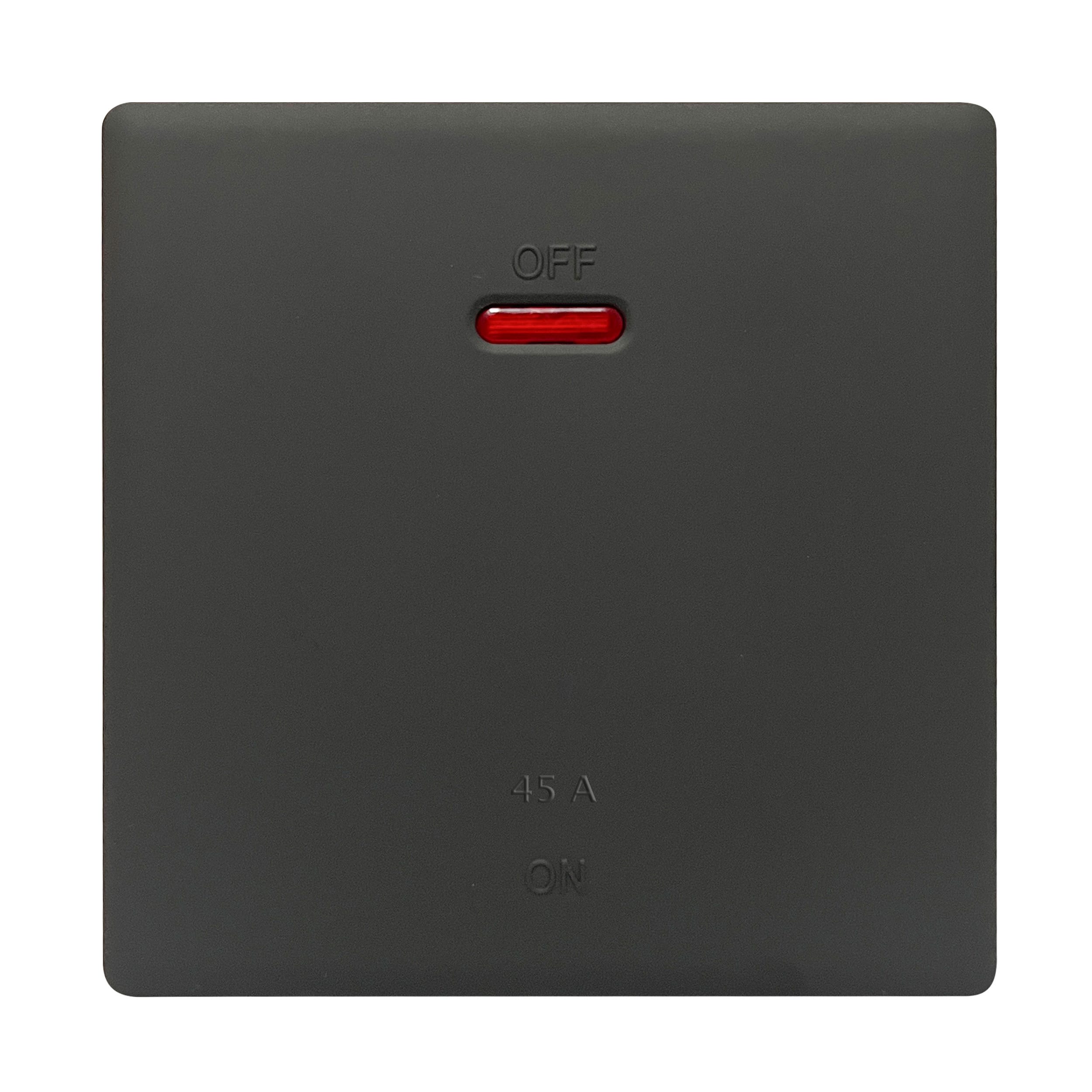Admore 45A DP Switch — Elegant Soft Touch Grey (SB327)