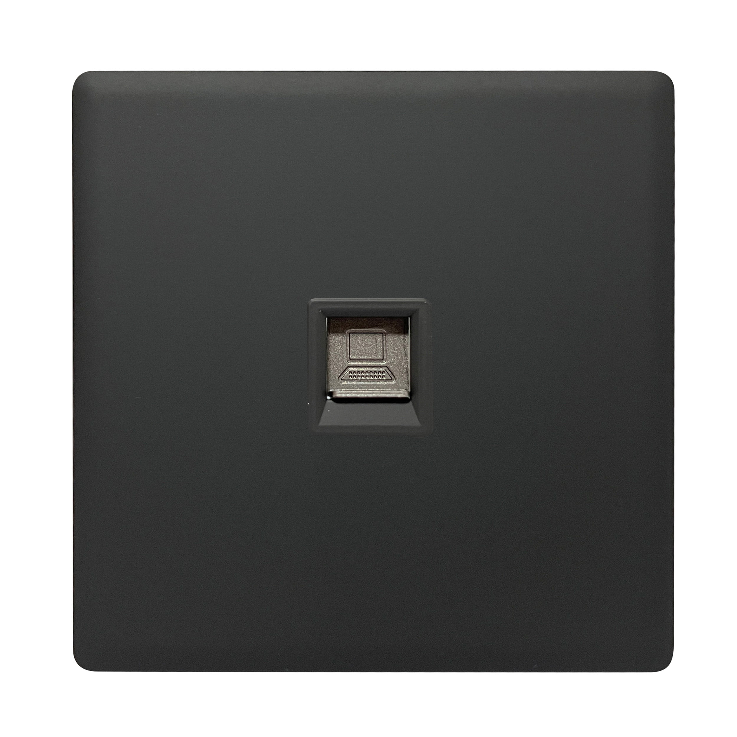 Admore 1 Gang RJ45 Data Socket — Elegant Soft Touch Grey (SB446)
