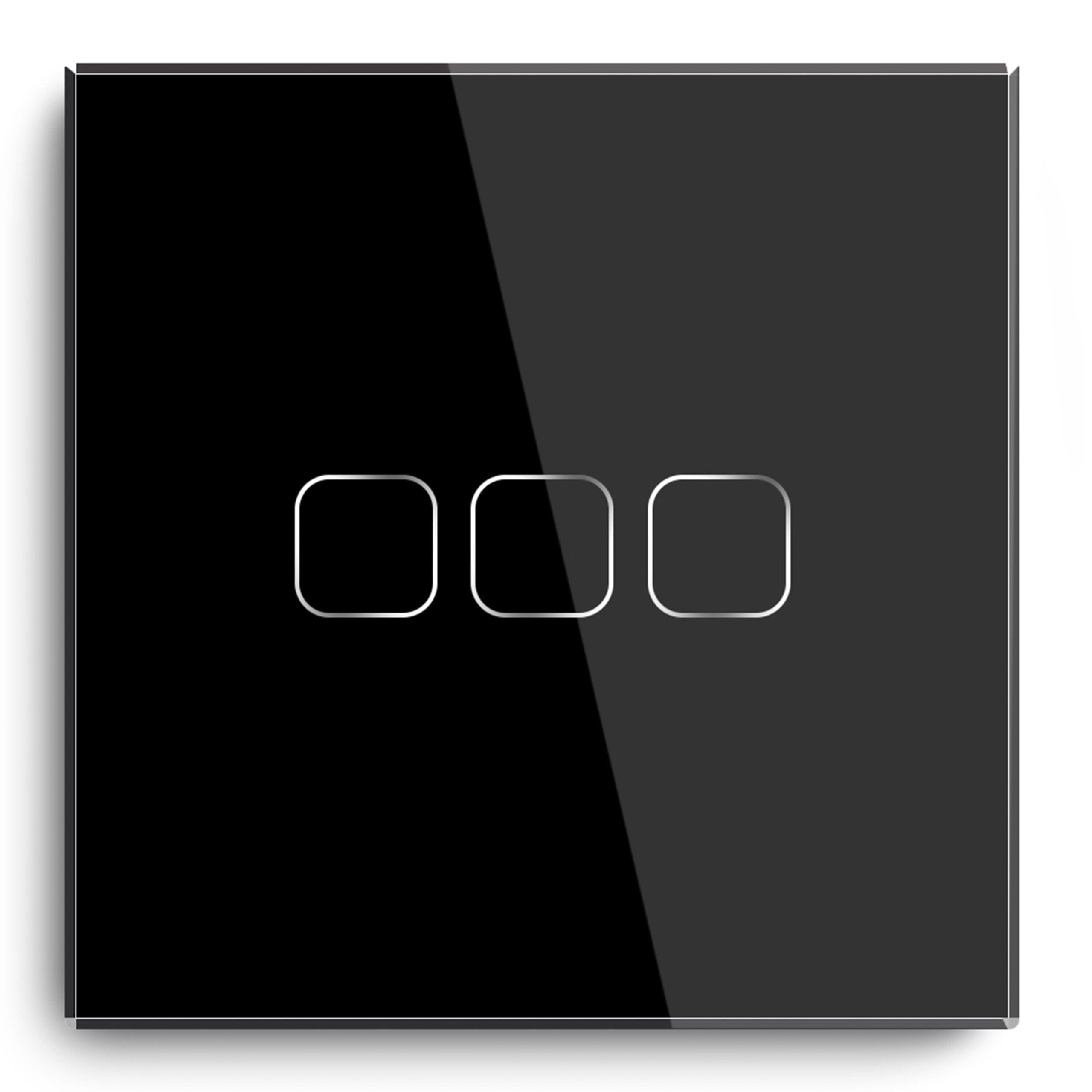 Admore 3-Gang Black Zigbee Smart Touch Switch (SSW-003Z-B)