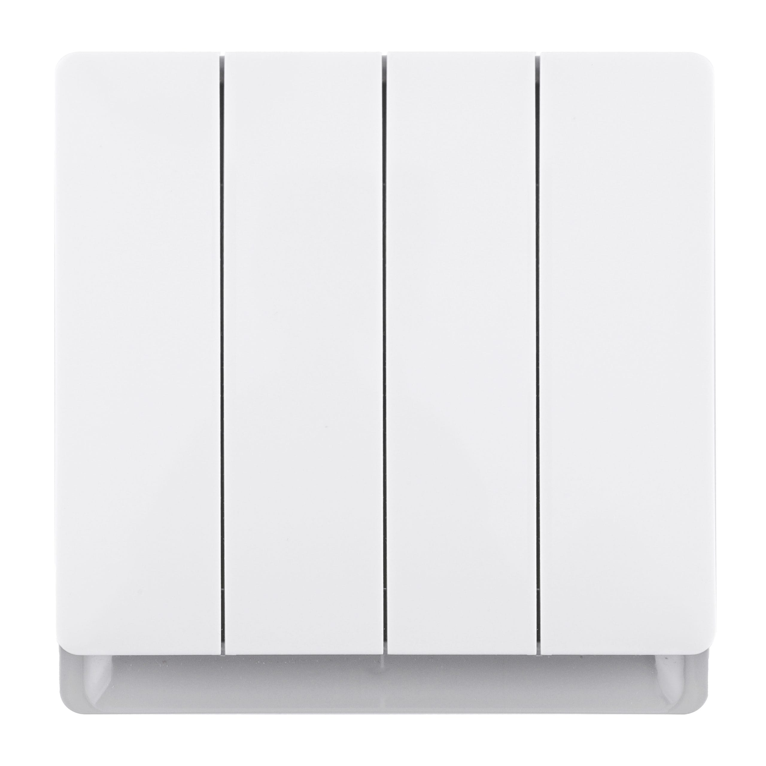 Admore 4 Gang 2 Way Switch (3x3) — PC Royal Series White (P-R309)
