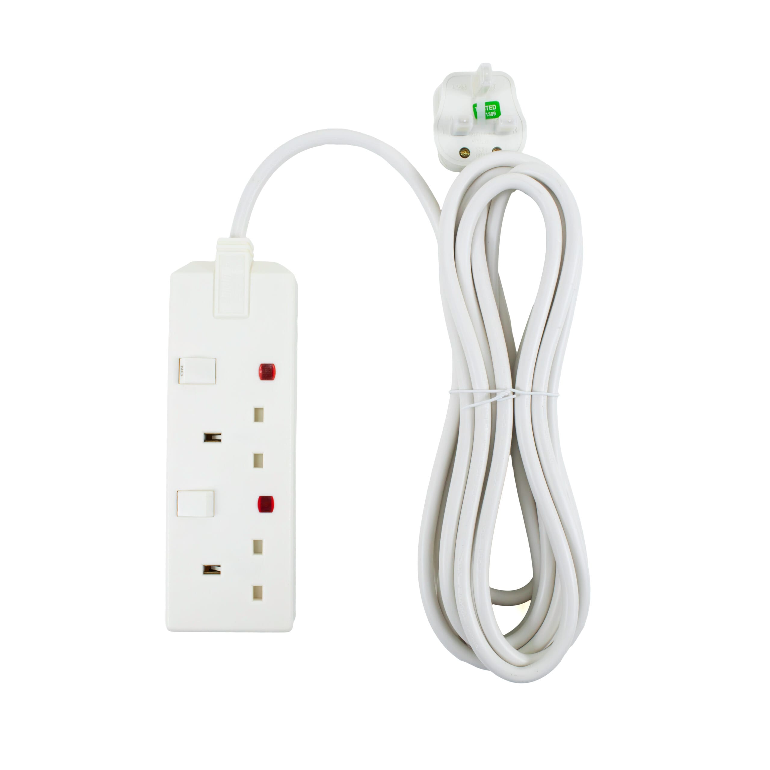 Admore 2 Gang 13A Switched Socket Extension with 5 m Cable (SB01174)