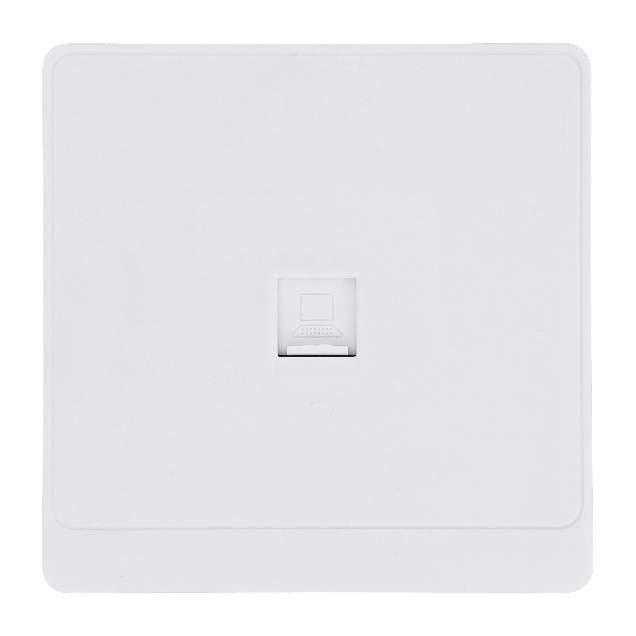 Admore 1 Gang Telephone Secondary Socket — PC Classic Range White (P-W438)