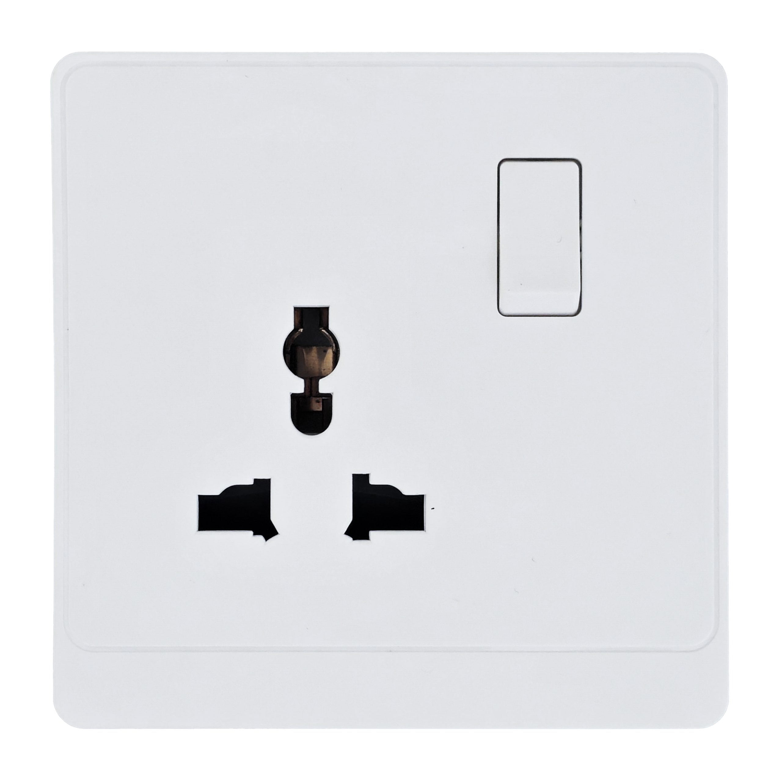 Admore 1 Gang Universal Socket — PC Classic Range White (P-W422)