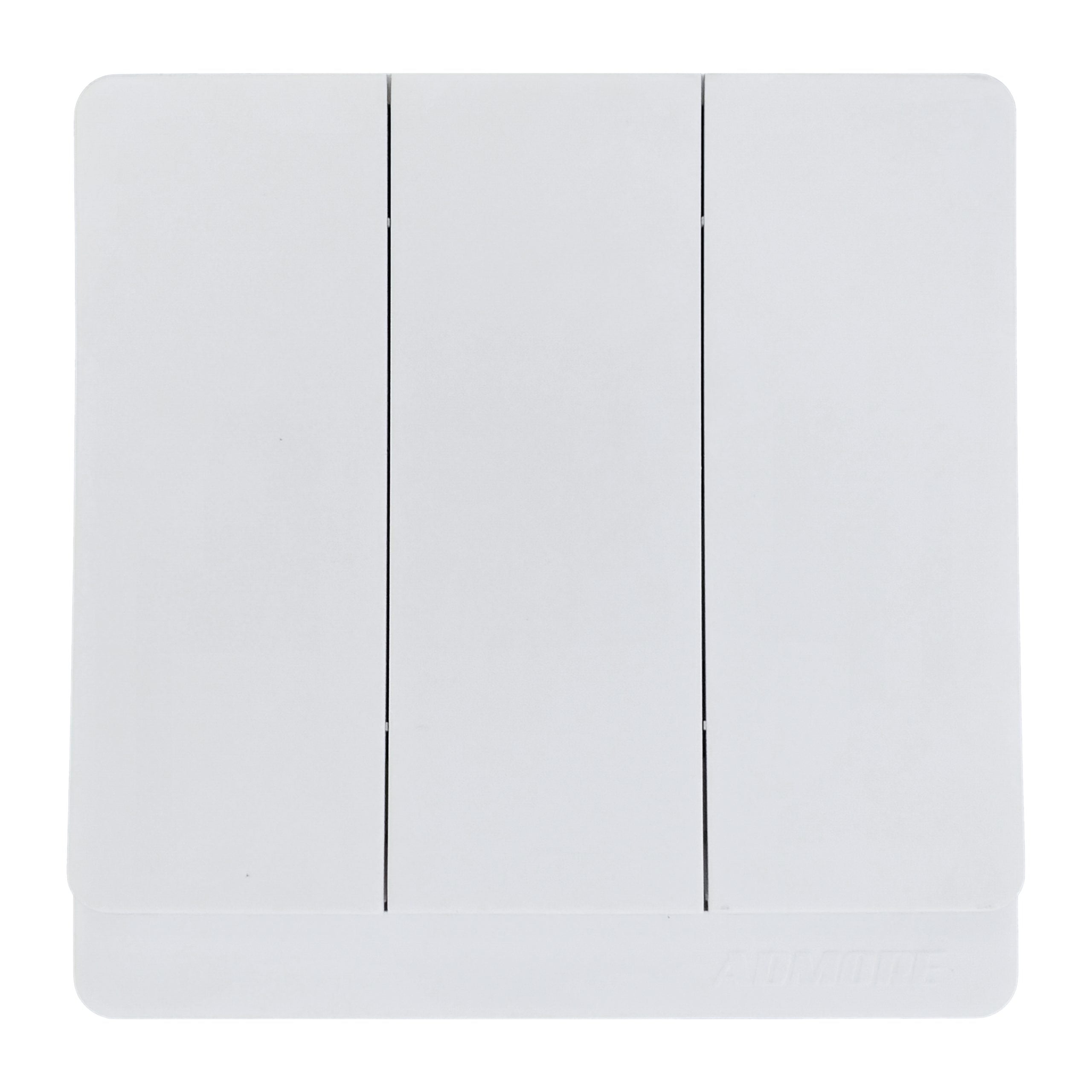 Admore 3 Gang 1 Way Switch — PC Classic Range White (P-W005)