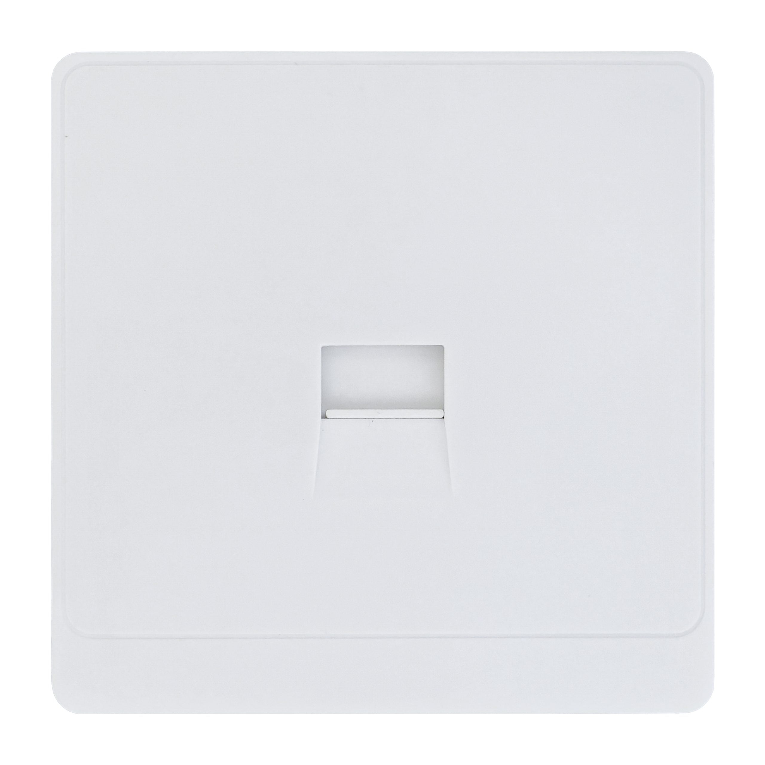 Admore RJ45 1 Gang Cat-6 Data Socket — PC Classic Range White (P-W346)